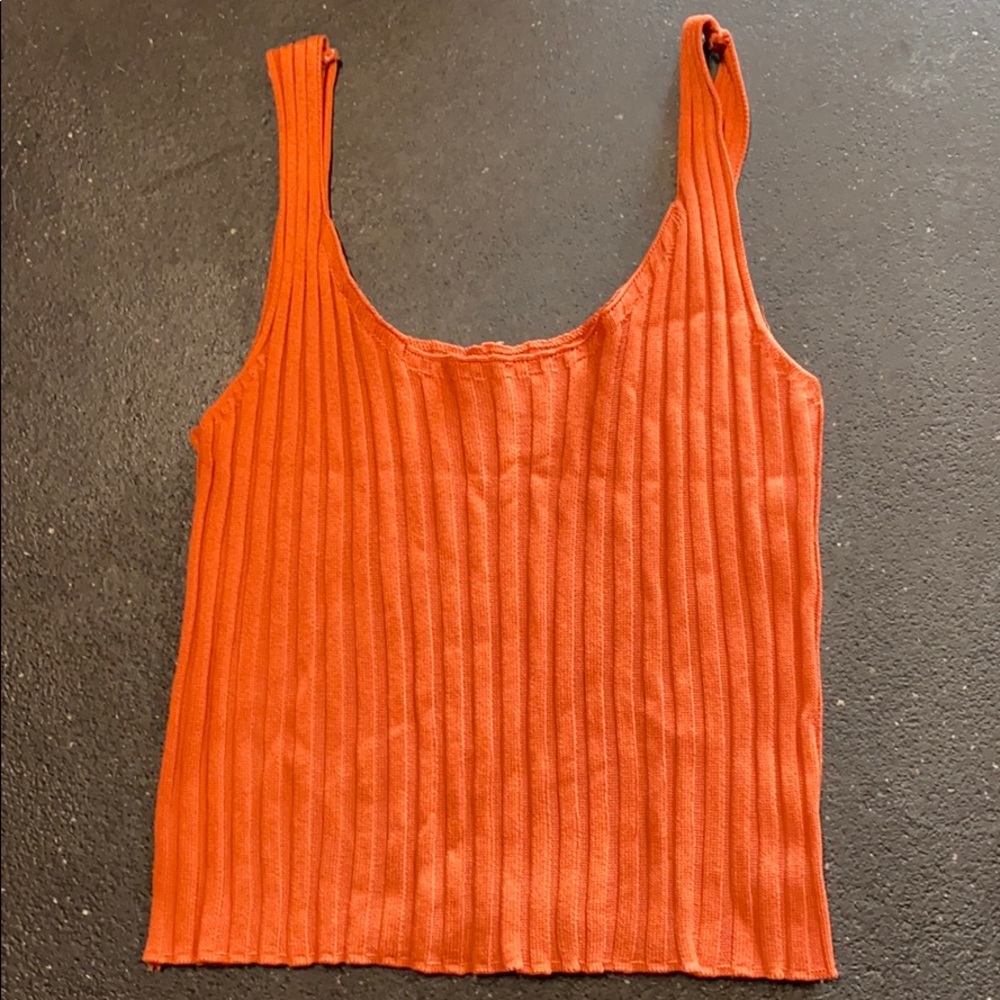 NWOT Orange/rust crop tank